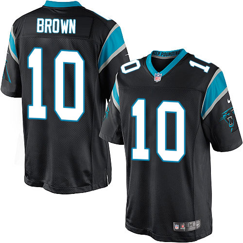 Youth Elite Corey Brown Nike Jersey Black Home - #10 NFL Carolina Panthers